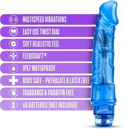Realističan plavi vibrator- 330802-2
